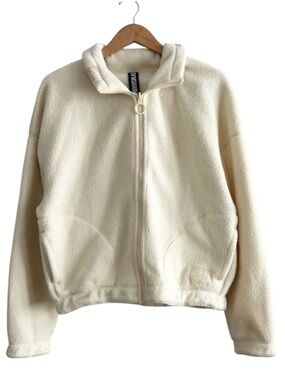 Gymshark Butter Yellow Fleece Zip-Up Teddy Jacket